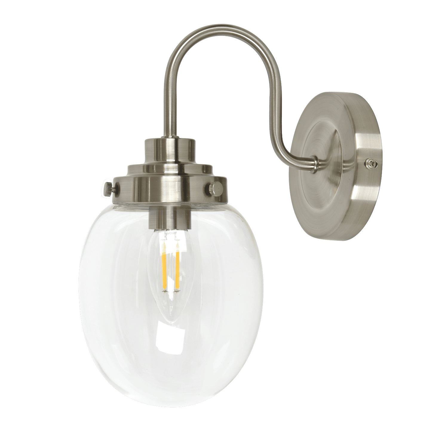 Zebbies Lighting Tori Satin Nickel Wall Light