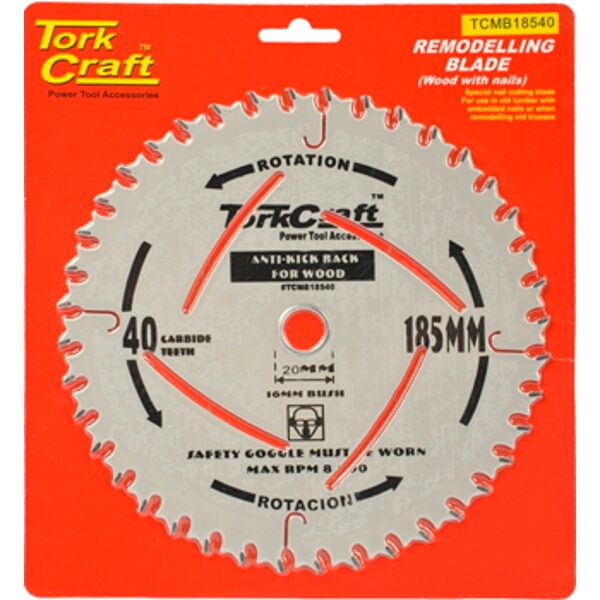 Blade Master Type 185X40T 20-16Mm Anti Kick Back