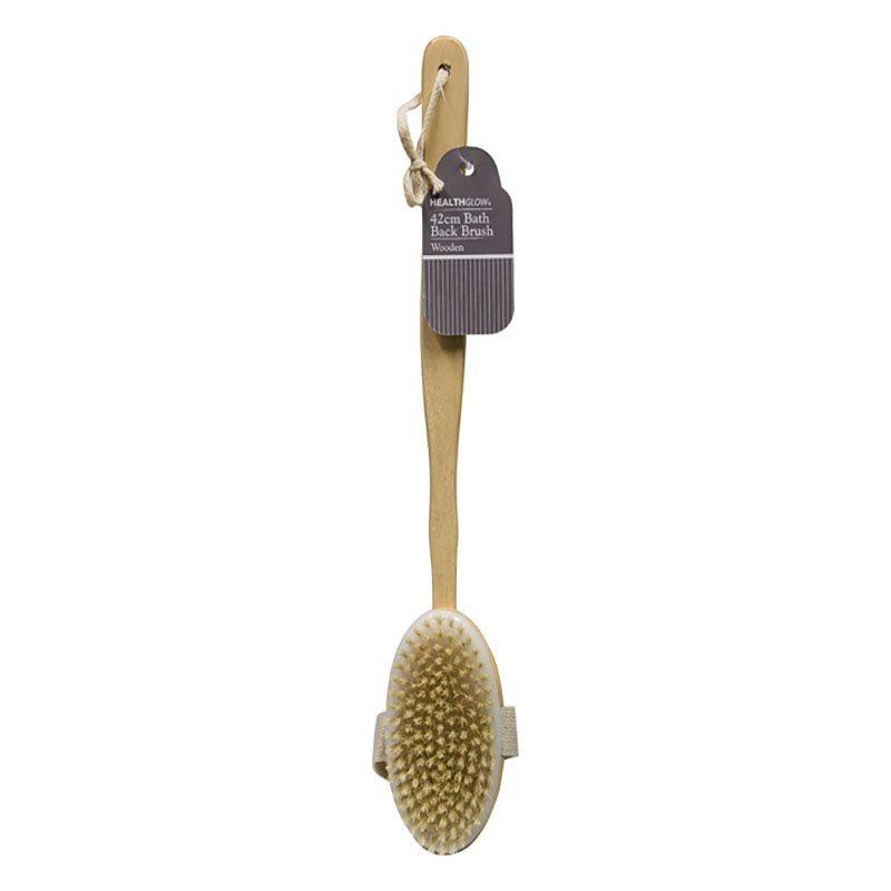 Bath Basics Bristle Brush Wooden Handle 42cm.