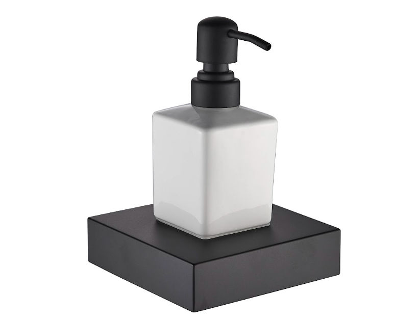 SYDNEY - BLACK SOAP DISPENSER - CERAMIC BOTTLE