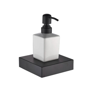 SYDNEY - BLACK SOAP DISPENSER - CERAMIC BOTTLE