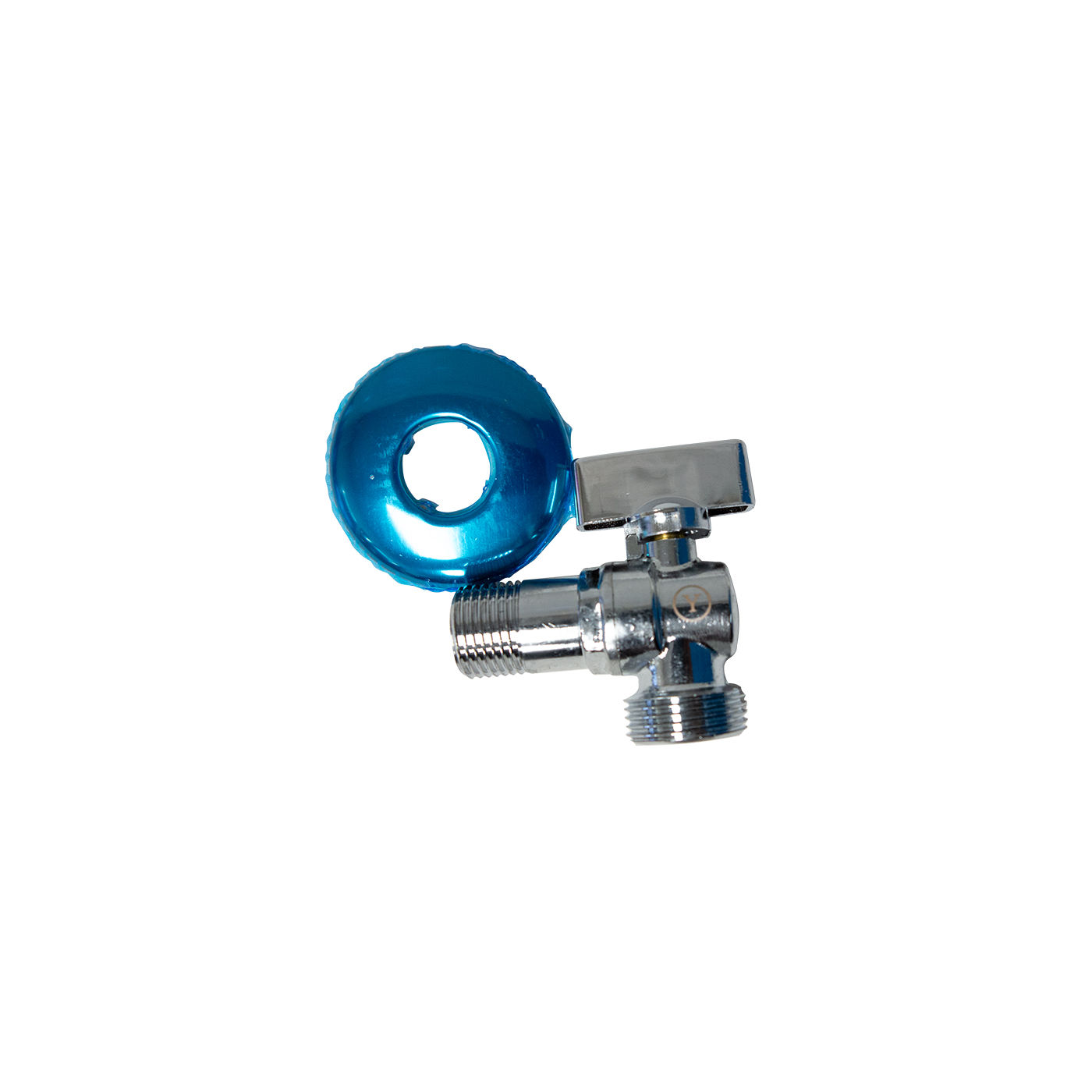 Quadro - angle valve with ceramic head and rosette