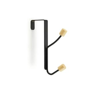 Over Door Hook, Black/Wood (4 pack) BY WOODLY