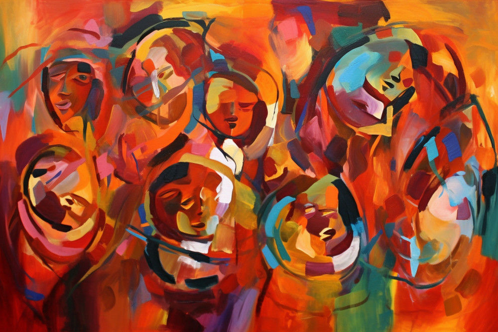 Canvas Wall Art - Expressions Ubuntu By Abstract Serenades  - A1626 - [120 x 80 cm]