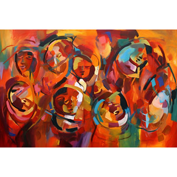Canvas Wall Art - Expressions Ubuntu By Abstract Serenades  - A1626 - [120 x 80 cm]
