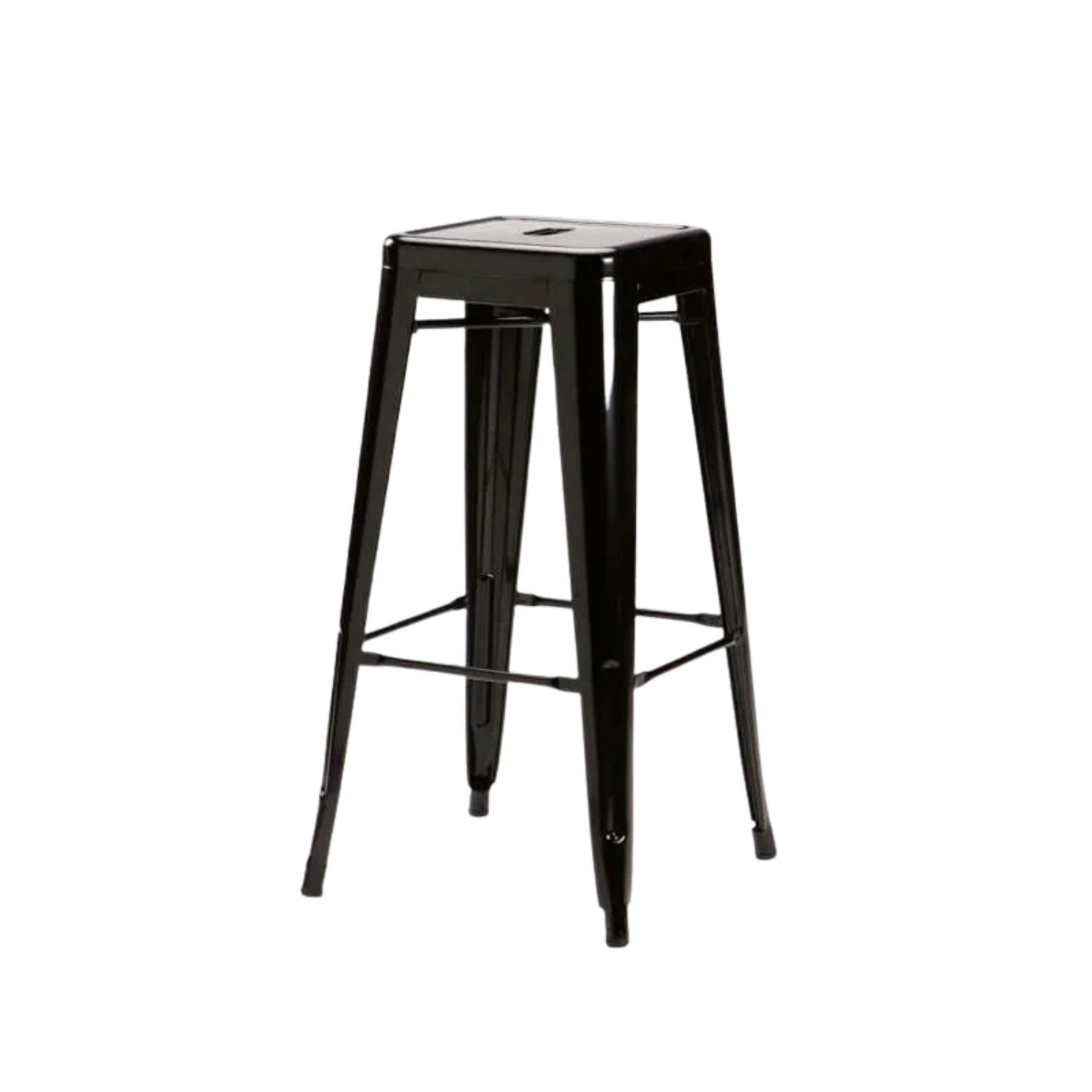 Industrial Metal Barstool - Matt Black