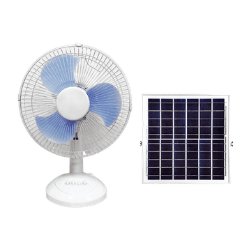 15W 12\" SOLAR DESK FAN 7.4V 4400MAH C/W 15W PV AND AC ADAP.
