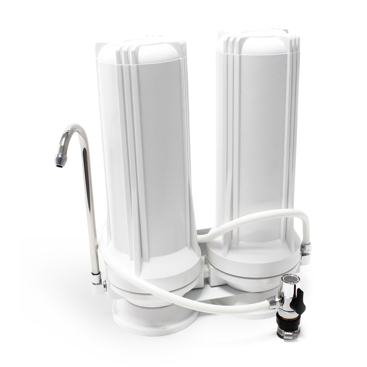 Double Stage Countertop Water Purifier Filter System - With Cartridges