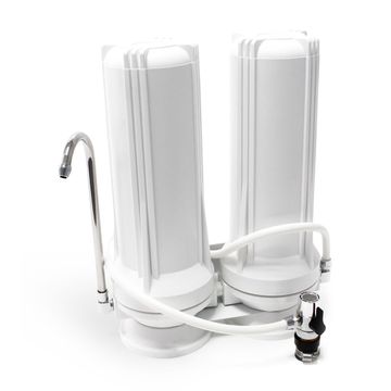 Double Stage Countertop Water Purifier Filter System - With Cartridges