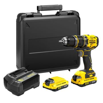 Stanley Fatmax 18V V20 Premium Brushless Hammer Drill Driver - 2.0Ah Kit | SFMCD721D2K-QW
