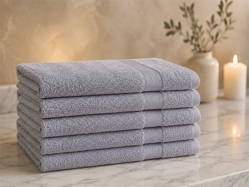 Plush 450GSM 90x150cms Bath Sheets - 05 Pc Pack - High Rise
