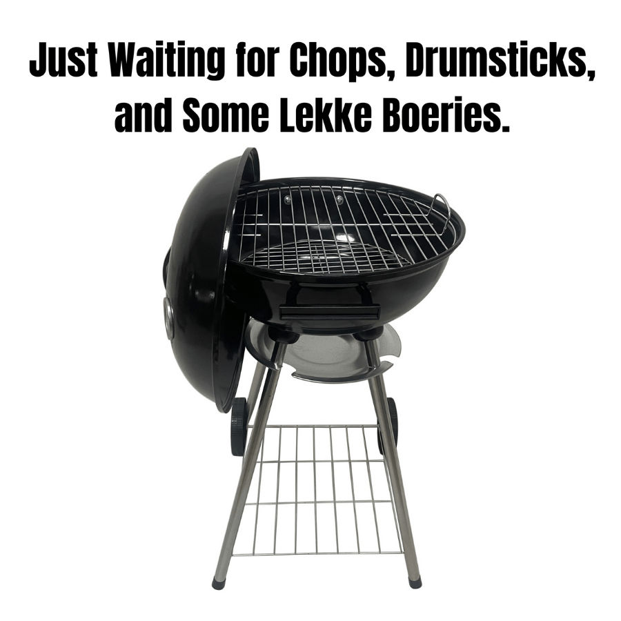 Outdoor Buddy – 46cm Premium Charcoal Kettle Braai with Thermometer