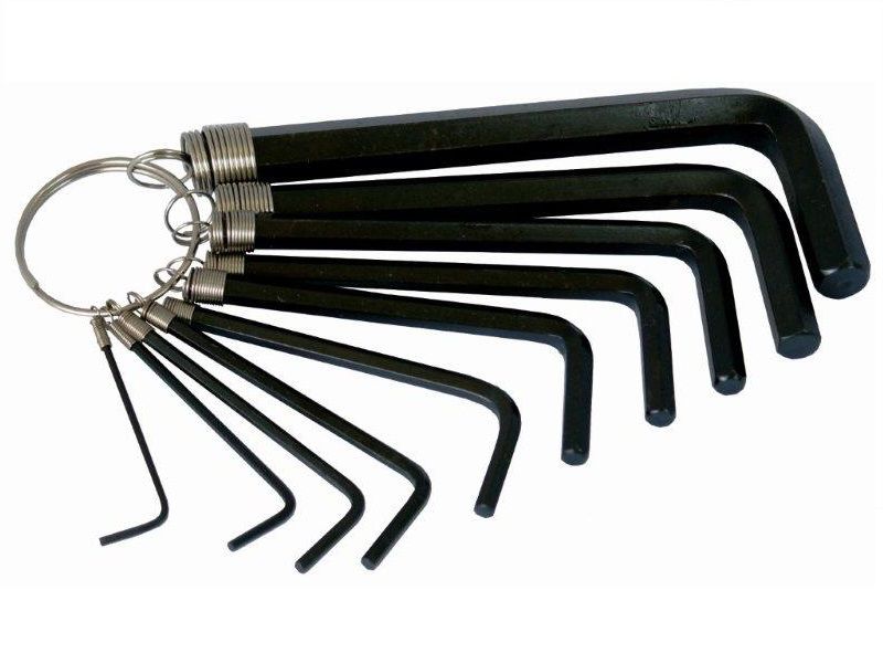 Tork Craft - 10Piece Hex Allen Key Set On Key Ring - 3 Pack