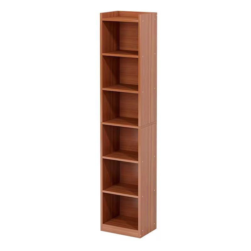Modern Closed Back Bookshelf Engineered Wood Bookcase for Home Small Corner Bookshelf Shelf Corner Locker Floor Bookcase Narrow Gap Space-saving Storage Cabinet