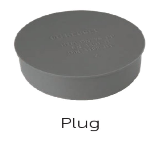 PVC/PP - 110mm End Cap / Pipe End Plug
