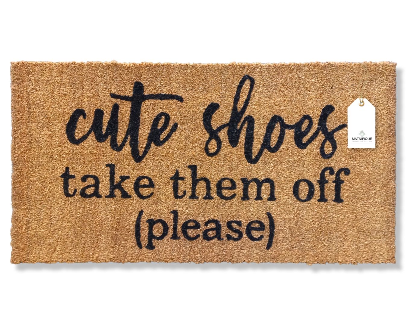 Matnifique Coir Design Doormat - Cute Shoes 700 x 400 x 14mm