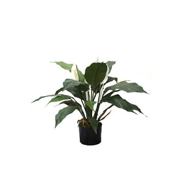 Spathiphyllum Peace Lily Artificial Potted Plant with Flowers 50cm