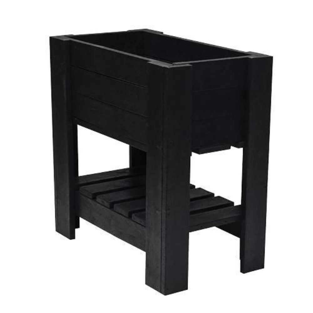 Herb Box Charcoal Grey – Recycled Plastic Garden Planter for Herbs & Plants