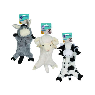 Pet Puppy Toy Farm Animal Crinkle Assorted - 3pack