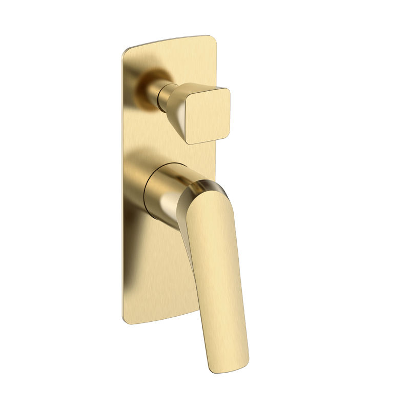 Fabro Shower Mixer With Diverter Brass - Brushed Gold