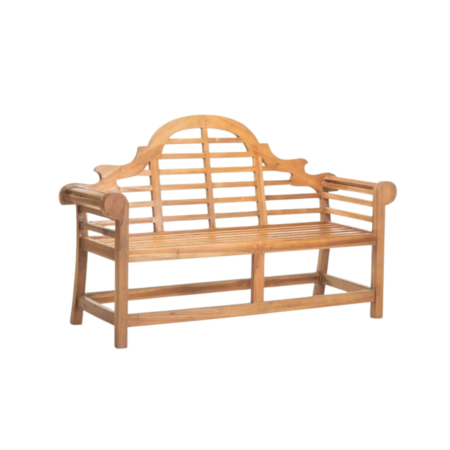 3-Seater Natural Teak Outdoor Bench