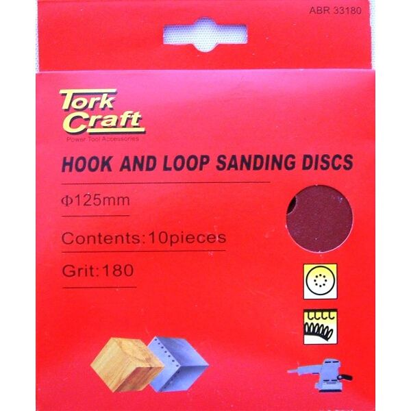 Sanding Disc 125mm 240 Grit with Holes 10 Piece Hook and Loop - 6 Pack ...