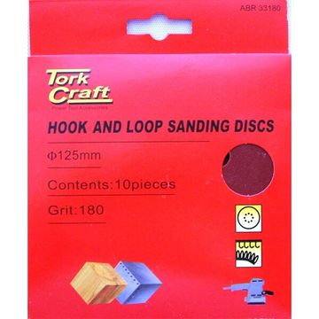 Sanding Disc 125mm 240 Grit with Holes 10 Piece Hook and Loop - 10 Pack