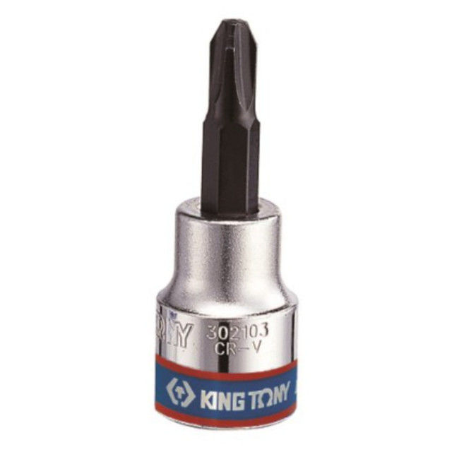 King Tony - Socket Bit 3/8" Phillips #3 X 50mm - 2 Pack