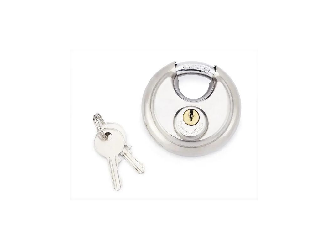 Discus Padlock, 70mm, Stainless Steel BY WOODLY