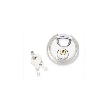 Discus Padlock, 70mm, Stainless Steel BY WOODLY