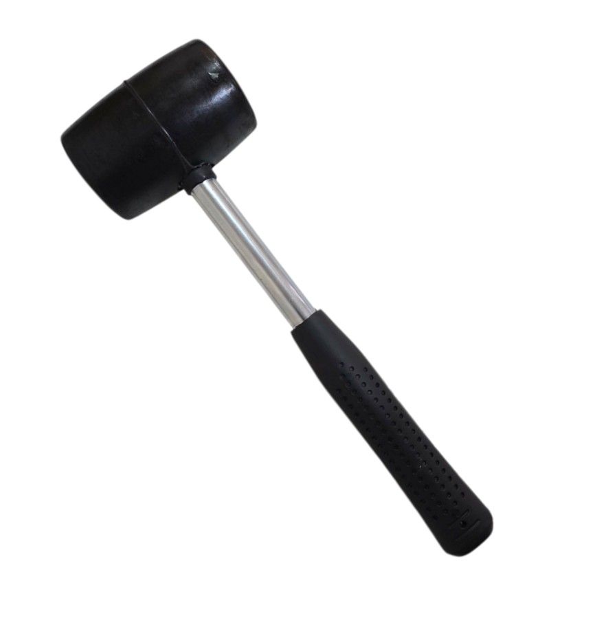 NT TOOLS 500g Rubber Mallet - Steel Tube Handle - Rubber Grip