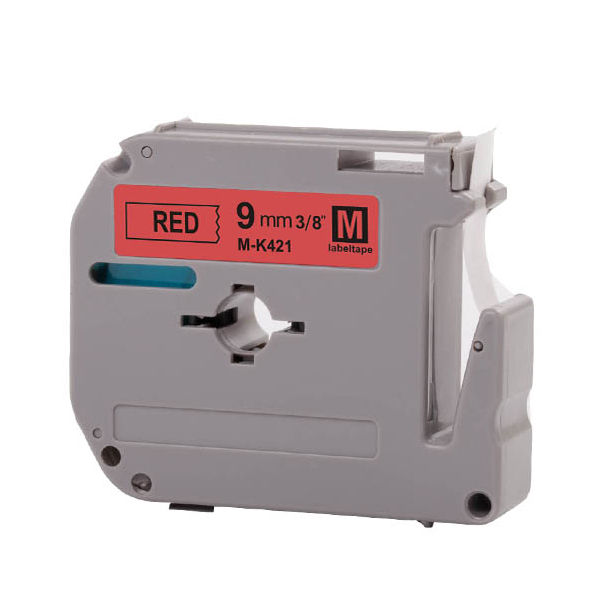 Brother M-K421 - Compatible Label Tape M/MK (Black On Red) 9mm*8m