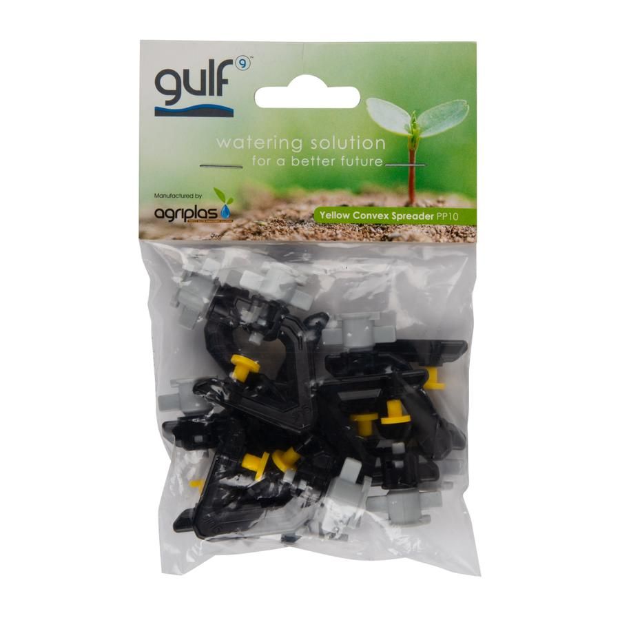 Gulf Sprinkler - Yellow Convex Spreader (10Piece)