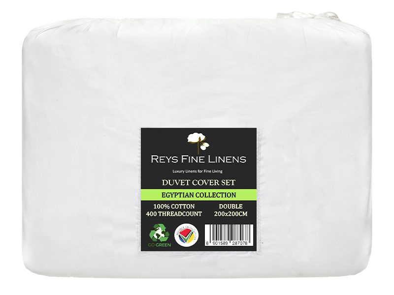 Rey's Fine Linen - Egyptian Collection - Oxford Castlerock Satin Stitch Duvet Cover Set-Double(06 Set)