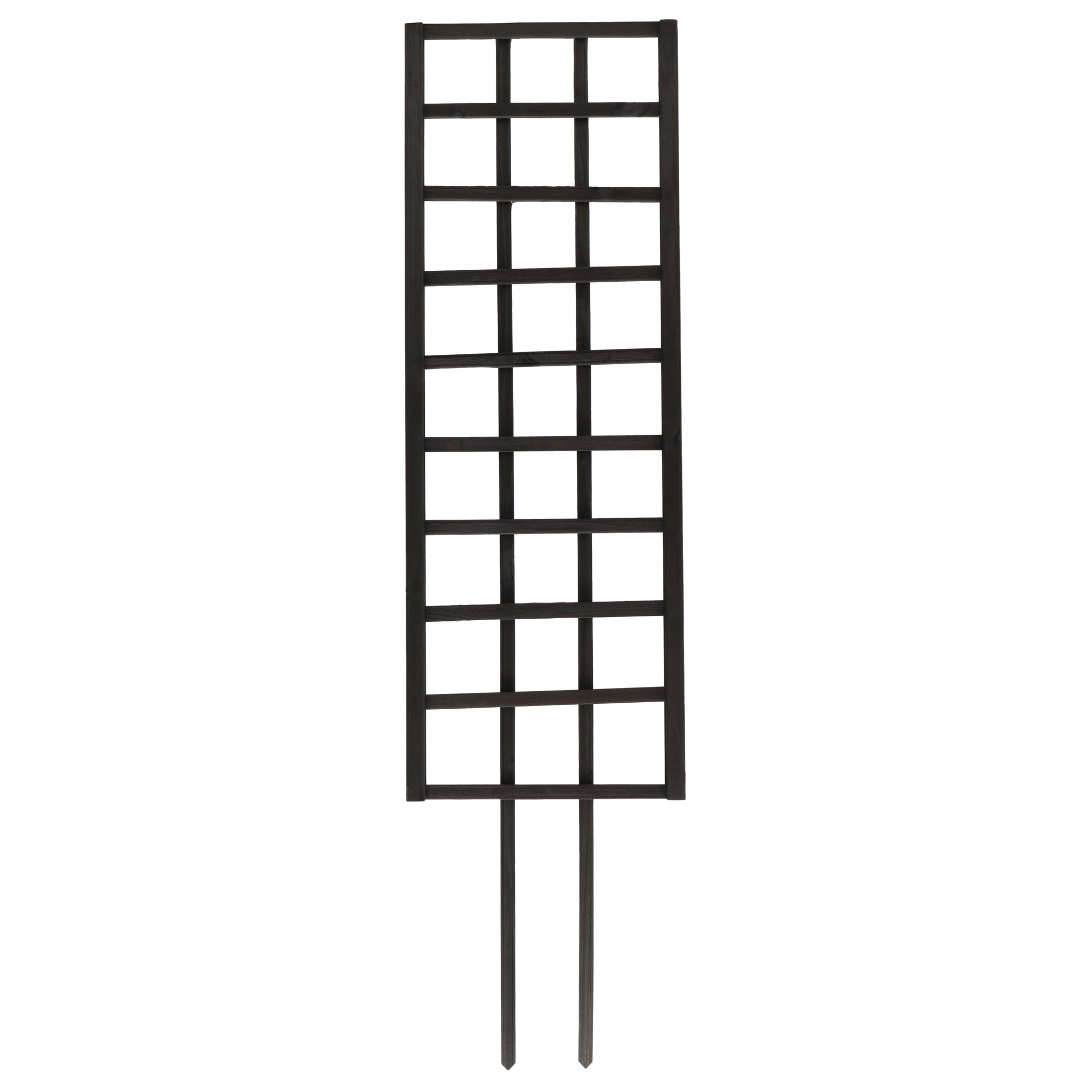 Wooden Pot Trellis Straight 140 x 40cm Black