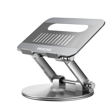 Peachz- Adjustable Portable Laptop Stand for Desk, Aluminum Laptop Riser