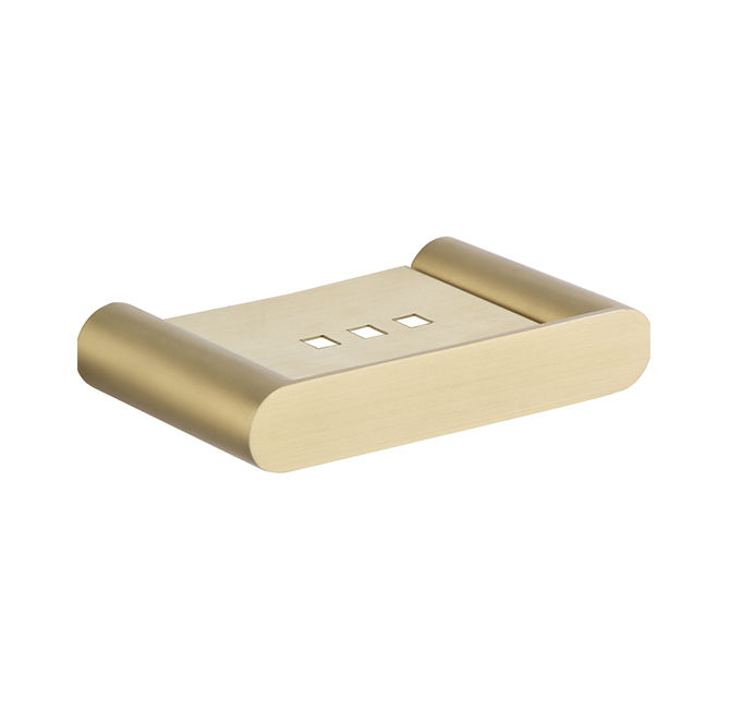 Devario Premio Soap Dish Round -Brushed Gold