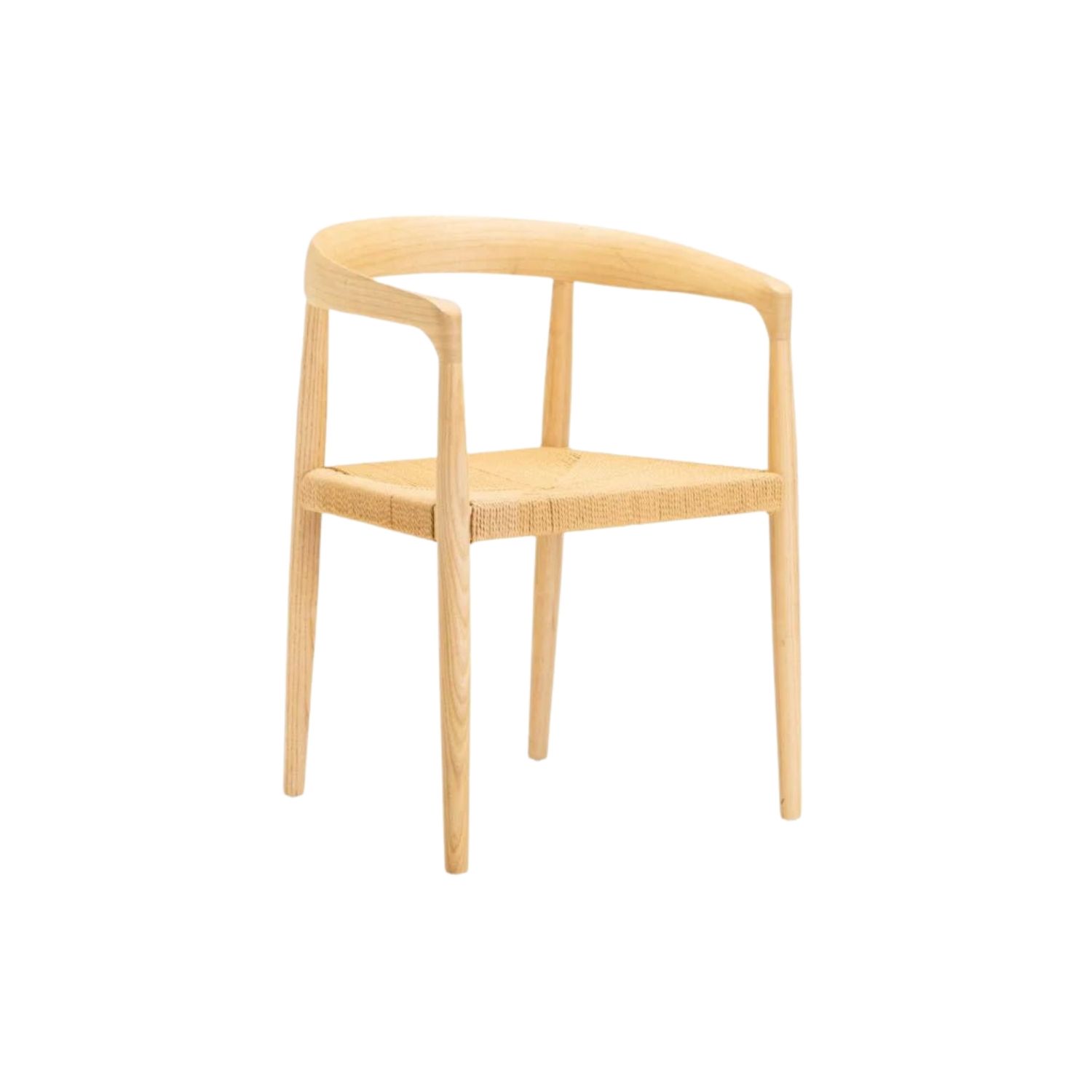 Solid Wood Rattan Dining Chair - Natural
