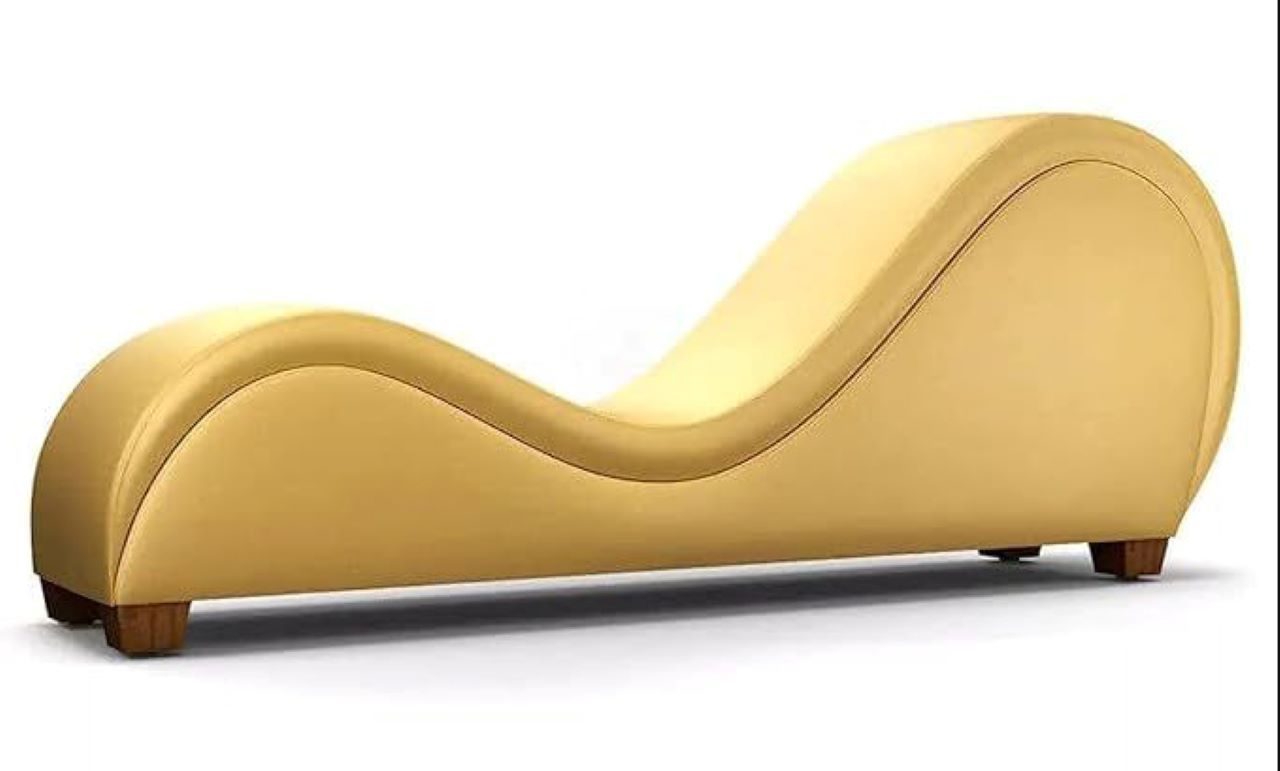 Hathor Leather Yoga Chair Relax Couch and Love Lounge Chair - Gold