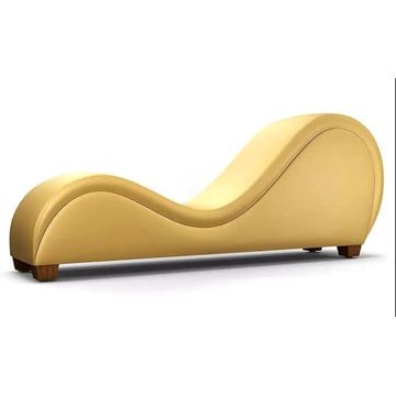 Hathor Leather Yoga Chair Relax Couch and Love Lounge Chair - Gold