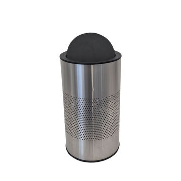 Round Perforated Bin with Coated Lid 350°