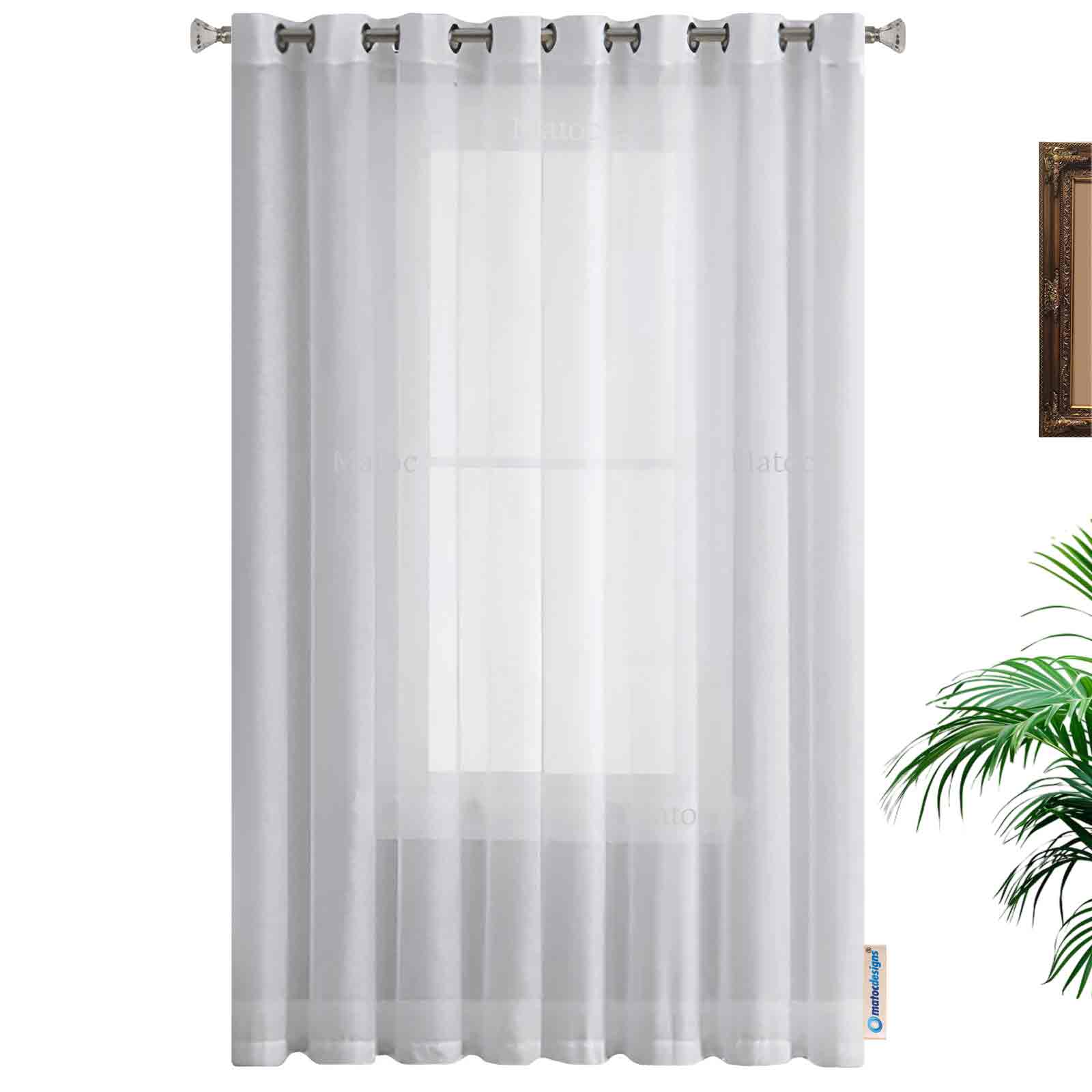 Matoc Designs Curtain - Mystic Voile - White - Eyelet - 285cm W x 233cm H