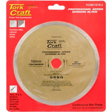 Diamond Blade 180Mm X 22.23 Continues Rim