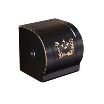TOILET PAPER HOLDER VINTAGE BLACK & GOLDEN (REDSTAR) ANTIQUE