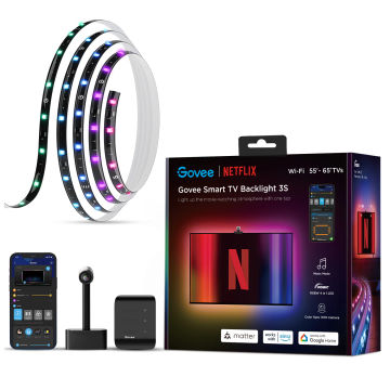 Govee TV Backlight 3S (55-65 inch) NETFLIX - Colour Sense Cam & LED Strip