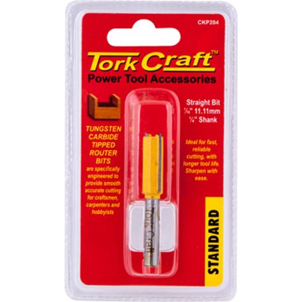 Tork Carft - Router Bit - Straight - 7/16 Inch - 11.11mm - 10 Pack