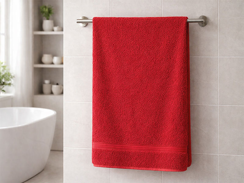 Plush 450GSM 90x150cms Bath Sheets - Racing Red (1pc Pack)