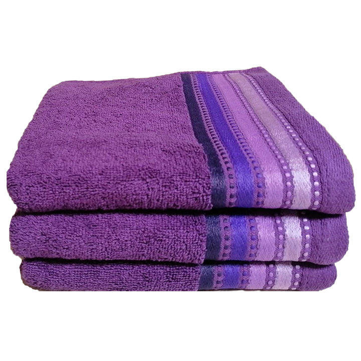 Royal Turkish Collection -450gsm -100% Cotton -Bath Sheet -Purple -Pack of 3