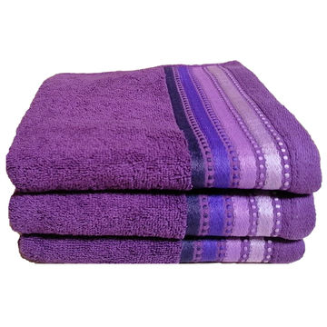 Royal Turkish Collection -450gsm -100% Cotton -Bath Sheet -Purple -Pack of 3