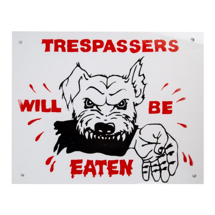 Bulk Pack 2 x Complete Trespassers Will Be Eaten Warning Sign